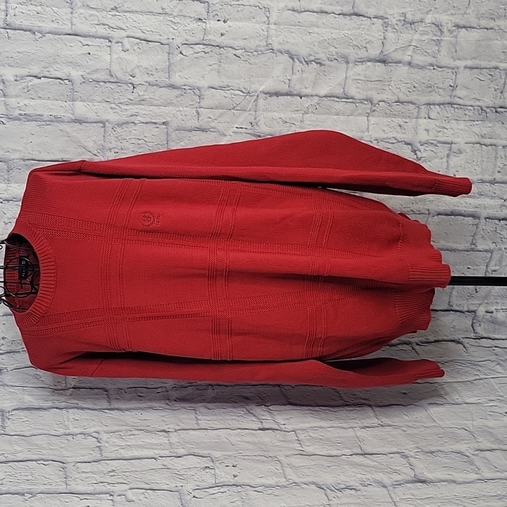 IZOD Red Men's Crew Neck Sweater Large